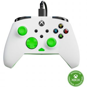 Turtle Beach Rematch Core blanc/vert - Manette de jeu filaire - Licence Xbox Series XS, Xbox One et PC - touches audio, moteurs de vibration et g&acirc;chettes d'impulsion, c&acirc;ble de 3 m - Neuf