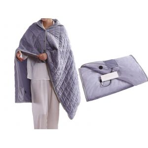 Ch&acirc;le-couverture chauffant &eacute;lectrique USB 140 x 100 cm avec 3 niveaux de chaleur Argent - Neuf