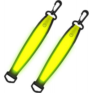 Acdsgd-Flintronic 2pcs Clignotants Led Pour Cartable, &Eacute;tiquette Pendentif De Sac Lumineux Bande Lumineuse, Clignotante &Agrave; Led Pour Sac D'&eacute;cole, 3 Modes Pour Cartable Randonn&eacute;e Cyclisme - Neuf