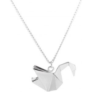 Kal-Collier Avec Pendentif En Forme De Grue En Origami - 3d - Noir - Pour Femme Et Adolescent - Neuf