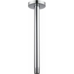 KAL-Bras De Douche Avec Bride, Tuyau De Douche Fixe Monté Au Plafond, Bras De Remplacement De Douche À Effet Pluie Droit Pour Salle De Bain, Connexion Universelle 1/2 Npt (30Cm, Rond) - Neuf
