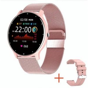 Montre Connect&eacute;e Femme Suivi Sant&eacute; Appels Bluetooth &Eacute;tanche Rose Mesh YONIS - Neuf