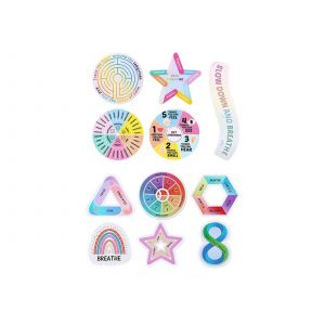 11 autocollants sensoriels textur&eacute;s pour soulager le stress et apaiser - Neuf