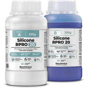 Mevronisshop-Caoutchouc De Silicone Liquide Pour Moulage 1:1 R Pro 20, 100% S&ucirc;r, Non Toxique, Facile &Agrave; Utiliser, Silicone De Moulage Avec Catalyseur Au Platine (500 Gr) - Neuf