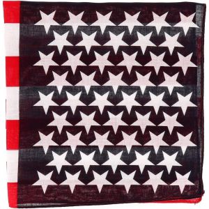 Bandana Drapeau Américain Bleu Marine, Rouge Et Blanc - Foulard Carré 55x55cm Drapeau Usa - Bandeau À Nouer - Headband.[G670] - Neuf