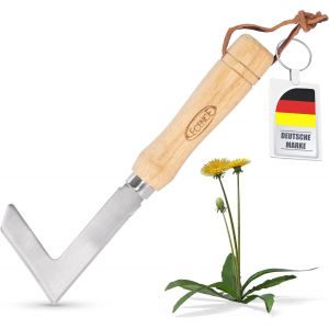 Couteau Désherbeur Manuel en Acier Inoxydable ¿ Grattoir de Jardin pour Joints,Mousse & Mauvaises Herbes ¿ Outil Désherbant avec Manche en Bois 23cm - Neuf