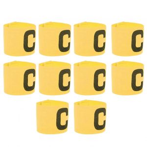 10pcs Exercice De Course Football En-T&ecirc;te Jeu Brassard Brassard &Eacute;lastique P&acirc;te Enroulement C Wordyellow - Neuf