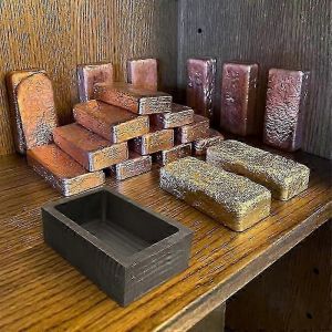 2 Pcs (2-1kg) Moules À Lingots De Graphite Pour La Fusion Moulage Affinage Métal Cuivre Or Argent Aluminium B Ty - Neuf