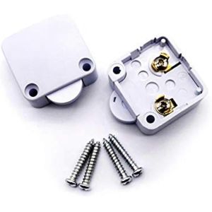 2Pcs Interrupteur de porte d'armoire Pousser pour casser Interrupteur d'éclairage de porte 2A 250V Interrupteur de contrôle d'éclairage de porte d'armoire Interrupteur de porte d'éclairage - Neuf