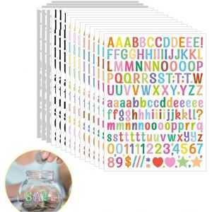 15 Feuilles Lettres Autocollantes 2 Tailles Stickers Lettres Alphabet En Vinyle Lettre Adhesivestickers Lettrage Majuscule Lettrage Adhésif Étanche Pour Déco Scrapbooking Boîte À Lettre(2280 Pièces) - Neuf