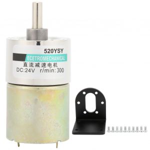XYONG Moteur reducteur a courant continu avec support, vitesse reglable 24 V, sens horaire/antihoraire, pour micro-machines, 300 tr/min - Neuf