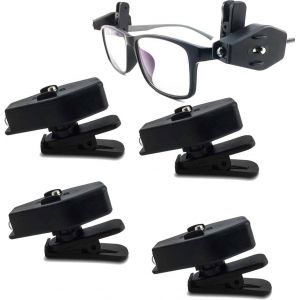 Set Of 4 Front Light Cap Light Clip On Glasses Hat Light 360 Degree Rotation Light For Camping Hiking Fishing Jogging Reading Auto Work - Neuf