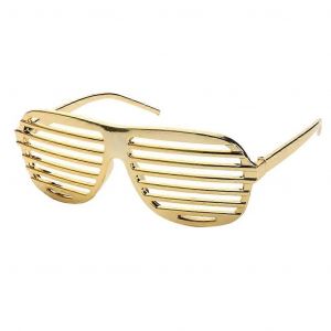 Nouveauté Or Shutter Shades Conçu Lunettes De Soleil Drôle De Fête Lunettes Unisexe - Neuf