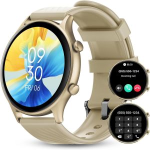 KAL-Montre Connect&eacute;e Femme: Cadeau Femme Sport Smartwatch Ronde, 110+ Modes Sport Podometre, Moniteur De Fr&eacute;quence Cardiaque/Oxym&egrave;tres/Tension Arterielle, Tracker D'Activit&eacute; &Eacute;tanche Ios/Android - Neuf
