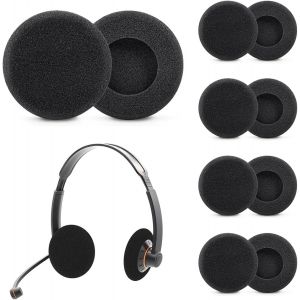 MEVRONISSHOP-Coussinets de Rechange en Mousse pour Casque d'&Eacute;coute, Coussinets Oreillettes, Housses de Protection pour Casques Audio, Souple Confortables, Remplacement, Universel, Diam&egrave;tre 5 cm, Noir - Neuf