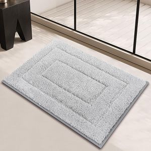 KAL-Tapis De Bain Super Absorbant Lavable En Machine Pour Salle De Bains, Baignoires, Toilettes Et Cabines De Douche - 40 X 60 Cm - Gris - Neuf