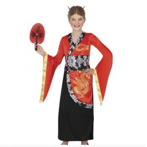 D&eacute;guisement Chinoise Rouge Fille - Neuf