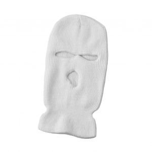 Automne Hiver Cyclisme Cagoule Tricoté Haute Élasticité Unisexe Couleur Unie Personnes Introverties Moto Coupe-Vent Protection Complète Du Visage Chapeau Chaud En Plein Air Performance Prop Cap-Blanc - Neuf