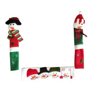 3 Pi&egrave;ces De No&euml;l R&eacute;frig&eacute;rateur Poign&eacute;e Couvre R&eacute;frig&eacute;rateur Couvercle De Poign&eacute;e Pour La Double Porte Du R&eacute;frig&eacute;rateur De La Cuisine Des D&eacute;corations De No&euml;l, M&eacute;nage, Micro-Ondes Gants - Neuf