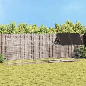 Vidaxl Cage &Agrave; Poules 2 Pcs Argent&eacute; 600 X 100 X 210 Cm Acier Galvanis&eacute; - Neuf