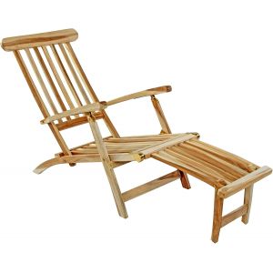 Ulteronixshop-Sam Puccon Chaise Longue De Jardin Pliable Et R&eacute;glable En Teck Massif - Neuf