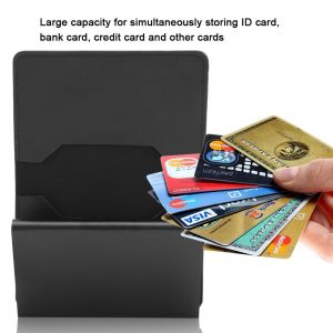 HJLIAN Pochette tendance pour carte d'identite, porte-cartes bloquant les RFID, portefeuille en cuir pour hommes, cadeaux noirs - Neuf
