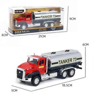 New 1:50 Car Toy Truck Model Pull Back Alloy Diecast Vehicle Fire Military Engineering Garbage Trucks Toys For children's Gift-Camion-citerne à eau - Neuf