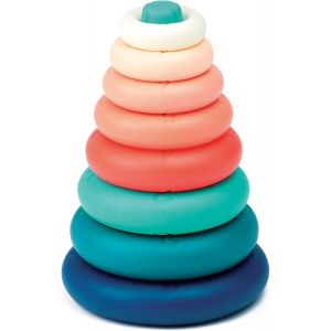 ChenQuanSarl-Pyramide - Jeux D'Éveil - Jeu D'Empilement En Plastique Souple - Développe La Motricité Fine - Dès 10 Mois - Neuf