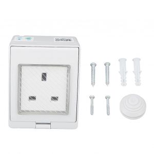 Wifi Smart Socket Pc Abs Ip55 &Eacute;tanche App T&eacute;l&eacute;commande Prise De Courant Pour Salle De Bain Ext&eacute;rieure - Neuf