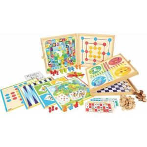 Coffret De Jeux Classiques - 150 Regles - Pions Bois[Z381] - Neuf