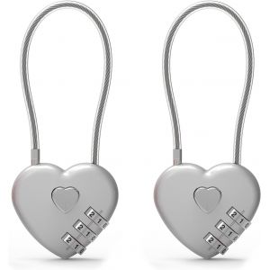 Cadenas &agrave; combinaison de qualit&eacute; sup&eacute;rieure, cadenas &agrave; combinaison pour s&eacute;curit&eacute; de voyage, petit c&acirc;ble antivol pour sac &agrave; dos, s&eacute;curit&eacute; de voyage, bagages, valise, sac, antivol, mot de - Neuf