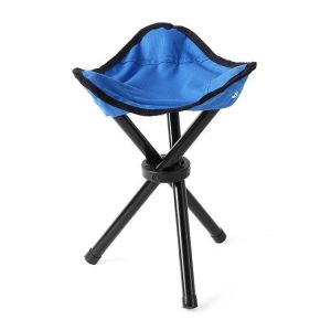 (Bleu) Petit Tabouret D'extérieur Pliable En Toile Pour Randonnée, Camping, Pêche, Pique-Nique, Plage, Barbecue, Voyage, Randonnée, Siège De Jardin - Neuf