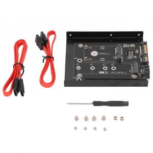 adaptateur SaTa 2 en 1 MSaTa/M2 NGFF SSD vers double port SaTa3 avec prise en charge de disque dur 3,5 pouces. accessoires informatiques. - Neuf