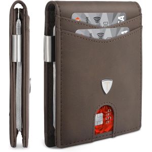 CMJAAGUR-Portefeuille Homme Slim Cuir Avec Blocage Rfid[M452] - Neuf