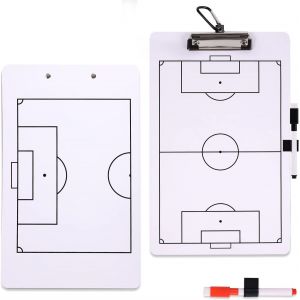 Acdsgd-Tableau Tactique De Football, Double Face Dossier Football Tactique Avec 2 Marqueurs Effa&ccedil;ables &Agrave; Sec 2 Porte-Stylos Et Mousqueton Coach Board Football Tableaux Pour Entra&icirc;nements De Football - Neuf