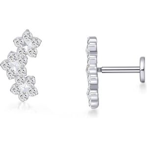 18g Titane Piercing Tragus,2pcs Piercing Labret Lèvre Bouche Avec Cz Opale,Filetage Intérieur Piercing Oreille Cartilage,Piercing Pour Nombril Langue Sourcil Septum Nez Oreille.[X1712] - Neuf