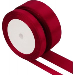 Ruban Burgundy Ruban Satin Vin Rouge 2 Rouleaux 46m Ruban Rouge Noel Ruban Satin Burgundy Ruban Tissu Pour Ballon,Gymnastique Rubans Vierges En Fête Des Mères Décorations Ruban Porte Noël - Neuf