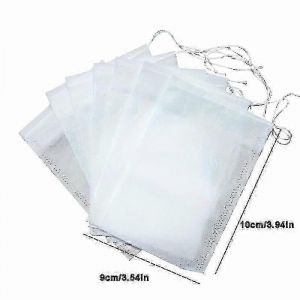 (9 X 10 Cm - 3,54 X 3,94 Pouces) 200 Sachets D'épices Pour La Cuisine, Sachets À Soupe, Sachets À Soupe Réutilisables Avec Cordon De Serrage, Sachets De Thé Jetables Non Tissés Transparents Pour Infuseur À Thé Aux Épices, Filtres À Épices - Neuf