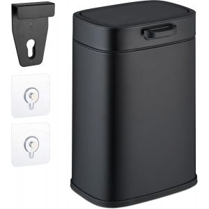 Poubelle Suspendue,5 litres,Salle de Bain,Cuisine,Seau Amovible,&agrave; Suspendre ou Coller,Noire - Neuf