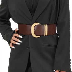 TIANYI-Ceinture Élastique Large pour Femme Ceinture Large Vintage Tendance Extensible Ceinture Élastique à Boucle Dorée Ceinture Réglable pour Robes - Neuf