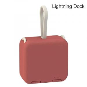 Multifonction avec son propre cordon sac &agrave; main clip arri&egrave;re banque d'alimentation 2020 nouveau chargeur portable rouge,Lightning dock - Neuf