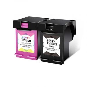Cartouche d'encre 123XL pour imprimante HP 123 HP123, Compatible DeskJet 1110 1111 1112 2130 2132 2134 Officejet 3830 3831 3832 3834-2 pièces - Neuf