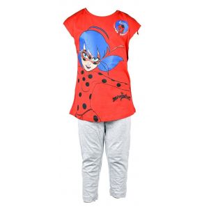 Pyjama Fille Miraculous En Coton Miraculous Se2136 Rouge - Neuf