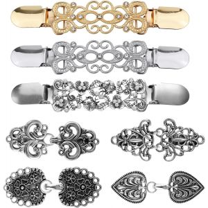 Kjdal-7pcs Pince Pour Robe,Pinces &Agrave; Broche Pour Cardigan R&eacute;tro Pour Femmes Pince &Agrave; Taille Pince &Agrave; Pull Vintage Pince Pour Chemise Pinces &Agrave; Tourbillon Pour Robes - Neuf