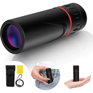 T&eacute;lescope Monoculaire Haute Magnification 2000x25 HD Portable avec Prisme BAK4, Objectif FMC, &Eacute;tanche IPX7 pour Observation d'Oiseaux, Randonn&eacute;e, Chasse et Voyage - 9.4x4.6 cm, 0.06 kg - Neuf