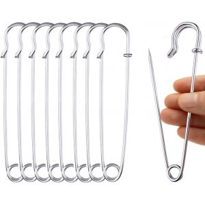 Mevronisshop-Lot De 20 Grandes &Eacute;pingles &Agrave; Nourrice Robustes En M&eacute;tal Solide Pour Kilt, Couverture, Tricot, Travaux Manuels, 10 Cm - Neuf
