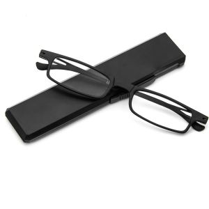 Lunettes De Lecture Compactes Avec Protection Contre La Lumière Bleue Et Les Uv, Avec Étui À Lunettes Portable Et Plat, Pour Hommes Et Femmes - Neuf