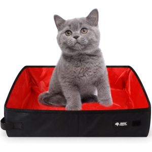 Shiliu-Bac À Litière Pour Chat Pliable Xxl, Litière De Voyage Portable Pour Chat, Pliable Boîte À Litière Imperméable, Nettoyer Toi[ - Neuf