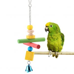 Hjlian Jouet A Macher En Bois Colore Pour Oiseaux, Perroquets, Cage A Oiseaux - Neuf