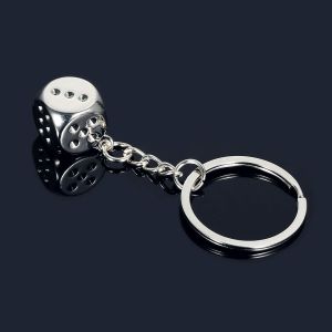 3d Anneau De Métal Trousseau De Clés De La Chaîne De Dés Détenteur De La Clé Pour Les Amateurs De Jeu De - Neuf